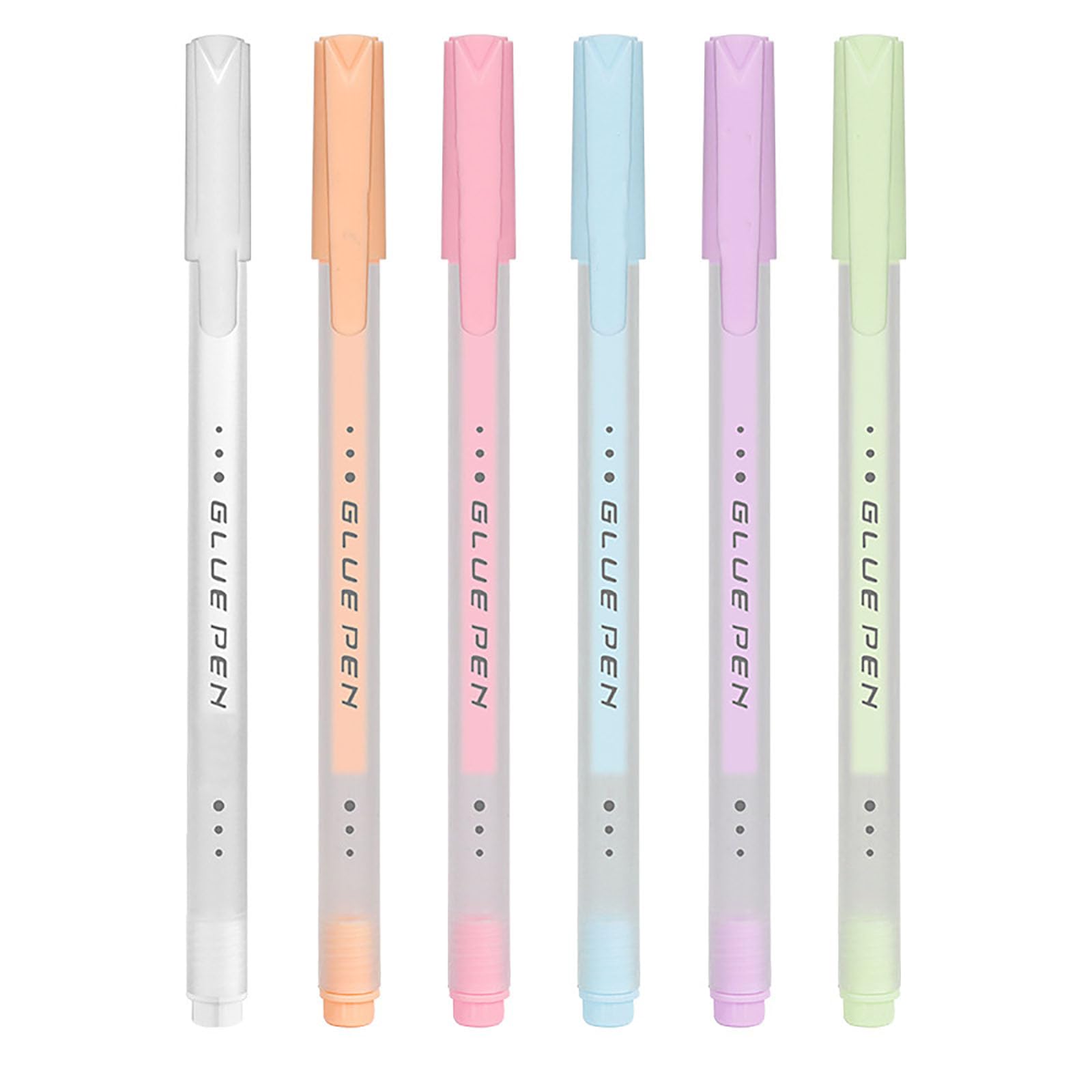 Quick Dry Precision Glue Pen for Scrapbook,Multi-Color Dispensing Adhesive Fine Point Roller Glue Pens for Crafting DIY Drawing Foil-Stamping Papercrafts,Easy Control Handmade Crafting (6pcs)