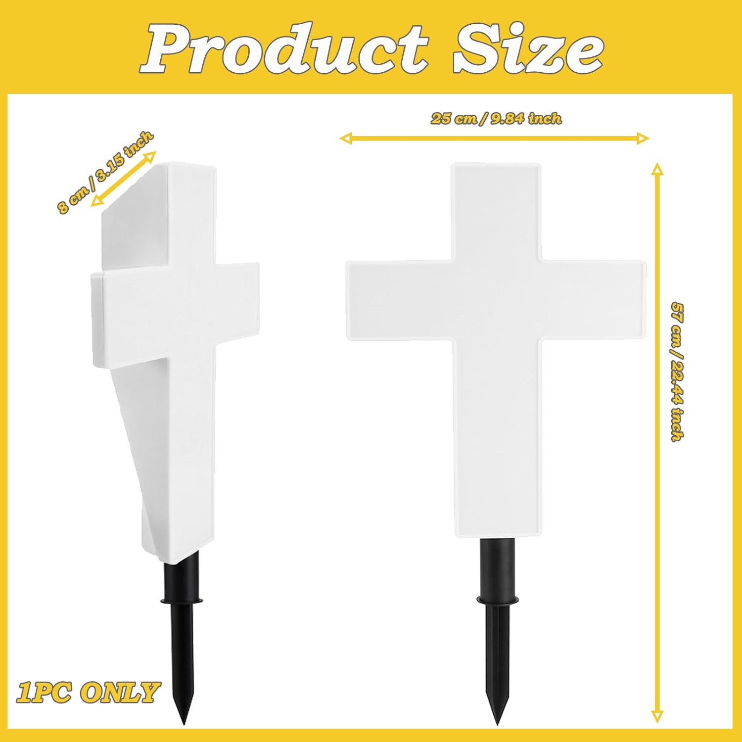 HAKUNA Solar Cross for Cemetery Grave,Solar Lighted Cross Garden Stake Outdoor Lights,Cross Solar Stake Lights,Solar Lights for Cemetery Gravesite,Outdoor Yard,Home,Patio Decoration