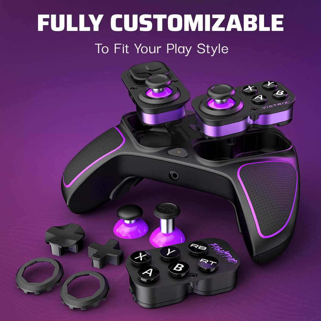 PDP Victrix Pro BFG bezprzewodowy kontroler: Czarny For Xbox Series X|S, Xbox One, and Windows 10/11 PC, Bezprzewodowy