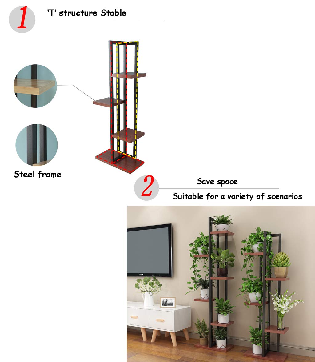 Amazon.co.jp: 6段フラワーラック植物棚ディスプレイスタンド金属