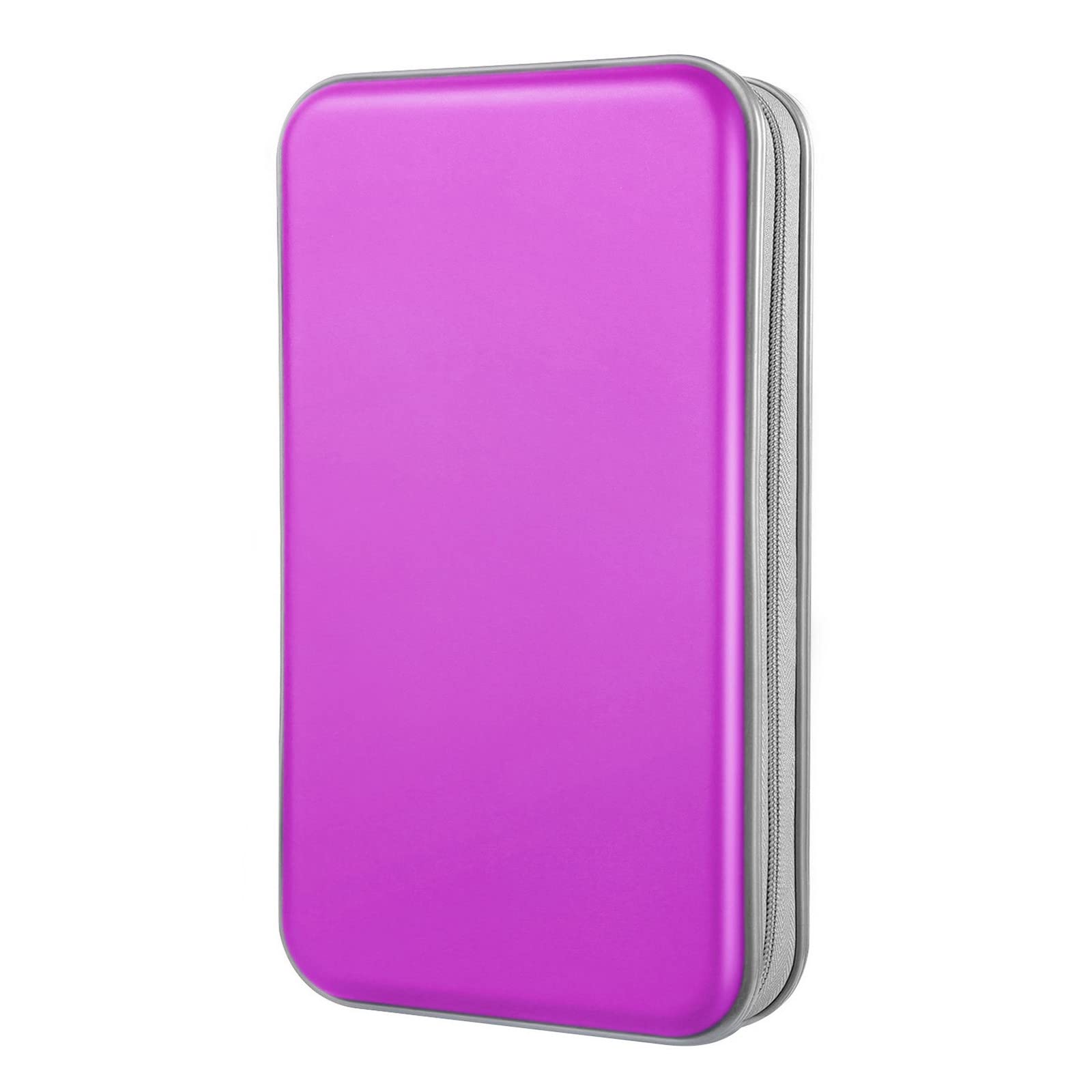 DVD Case, Bivisen CD Case Holder Wallet Binder 96 Capacity CD/DVD Cases Storage Holder Binder Organizer Wallet Book for Car Home Travel (Puple)