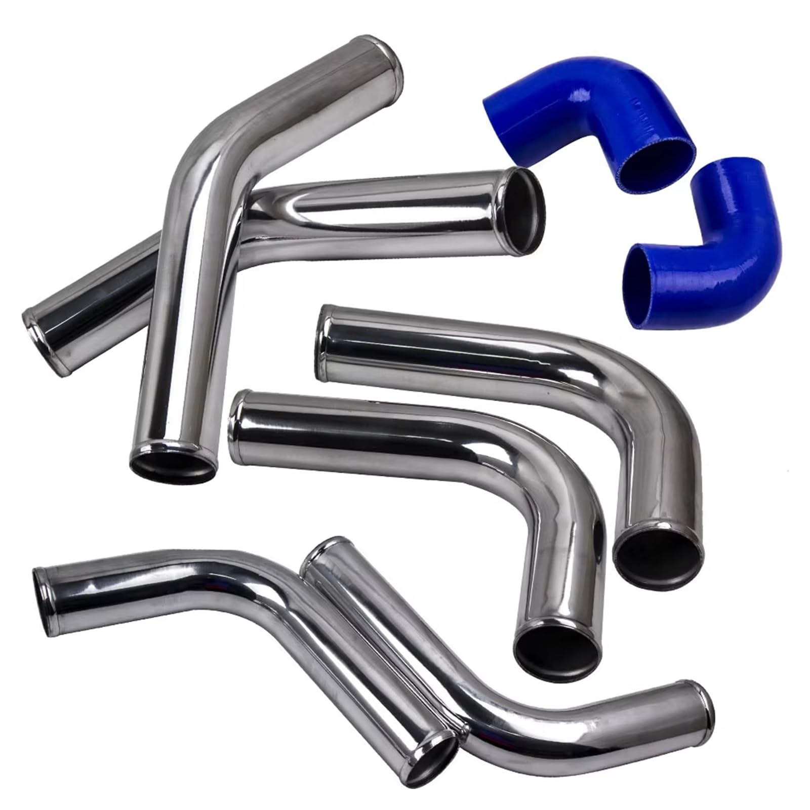 Accessoires Compatible avec Tous Les Moteurs 4/6 Cylindres Et 2,5 L À 6,0 L GT35 GT3582 T3 AR.70/63 600+ch Kit pour Turbo + Intercooler + Tuyauterie