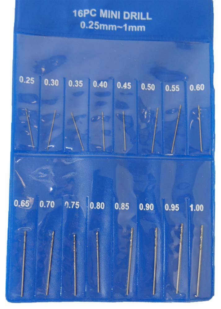 JEWEL TOOL Mini Drill Bits Set | Extensive Variety from 0.25mm (0.01 in) to 1mm (0.04 in) | Ideal for Fine Craftsmanship & Delicate Jobs | Includes Handy Carry Case
