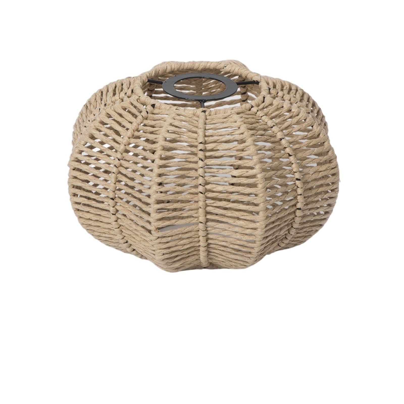 Lopjggyf One Color Lamp Covers Hanging Lighting Fixtures Accessories Handmade Woven Paper Rope Lampshade Homestay For Lamp