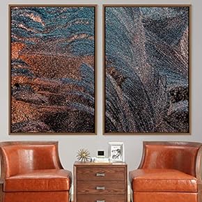 signwin 2 Piece Framed Canvas Wall Art Rock...