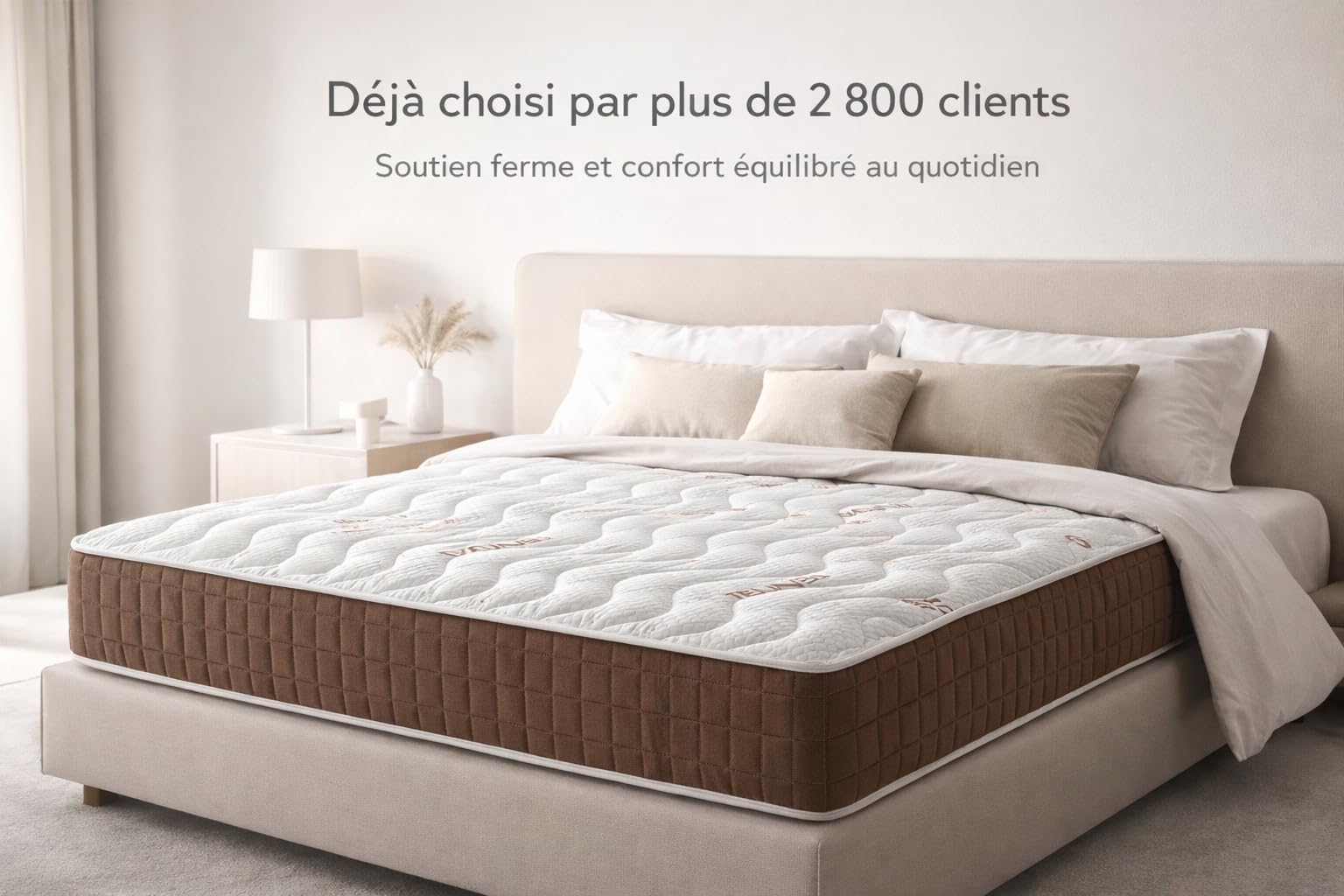 SIMPUR Visco Ergo Matelas 140x190 cm, 19 cm d'épaisseur, mémoire de Forme Haute densité, 7 Zones de Soutien, fermeté 7/10, réversible été/Hiver