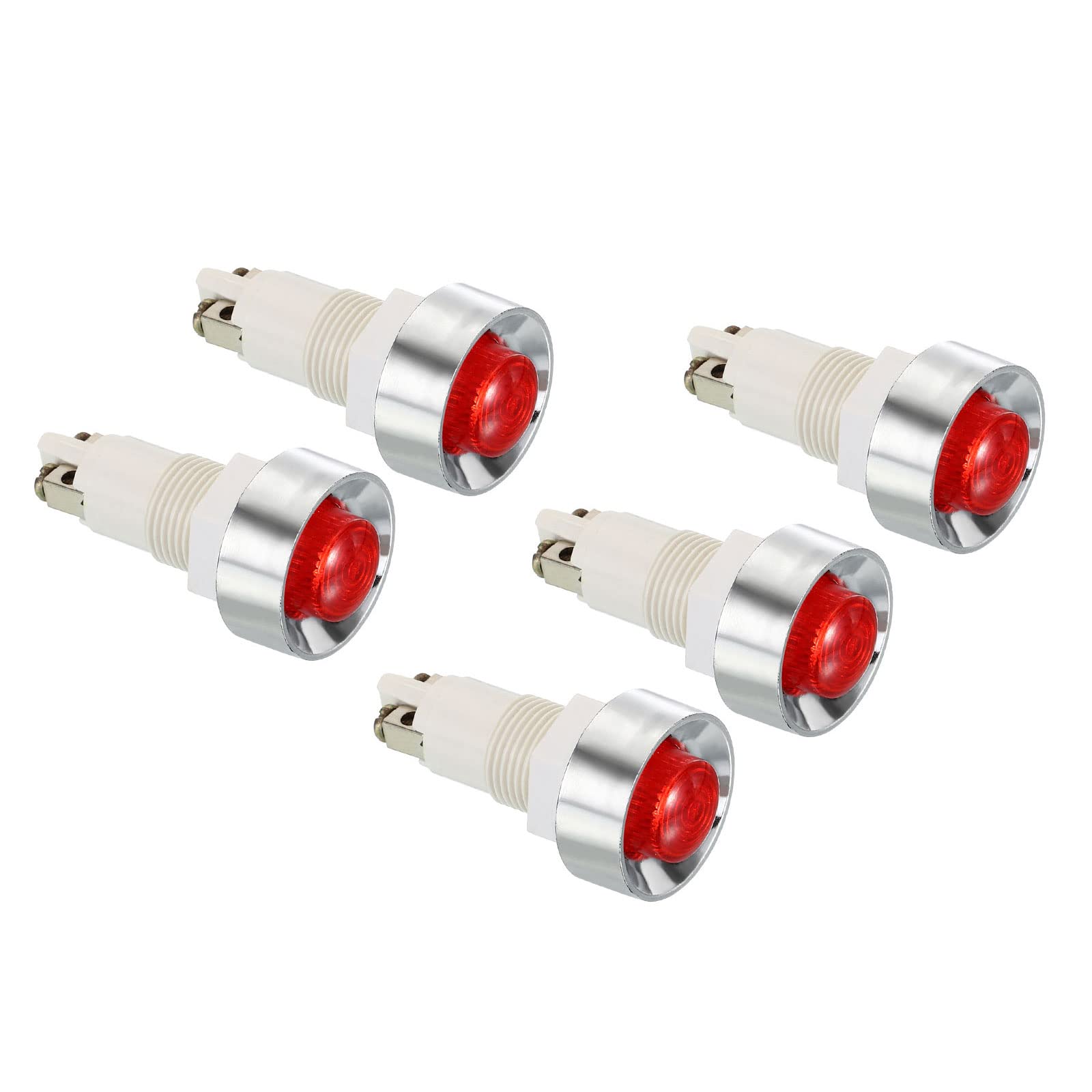 Electric Lamp PATIKIL 12mm Green Signal Indicator Lights, 5 Pack AC/DC ...