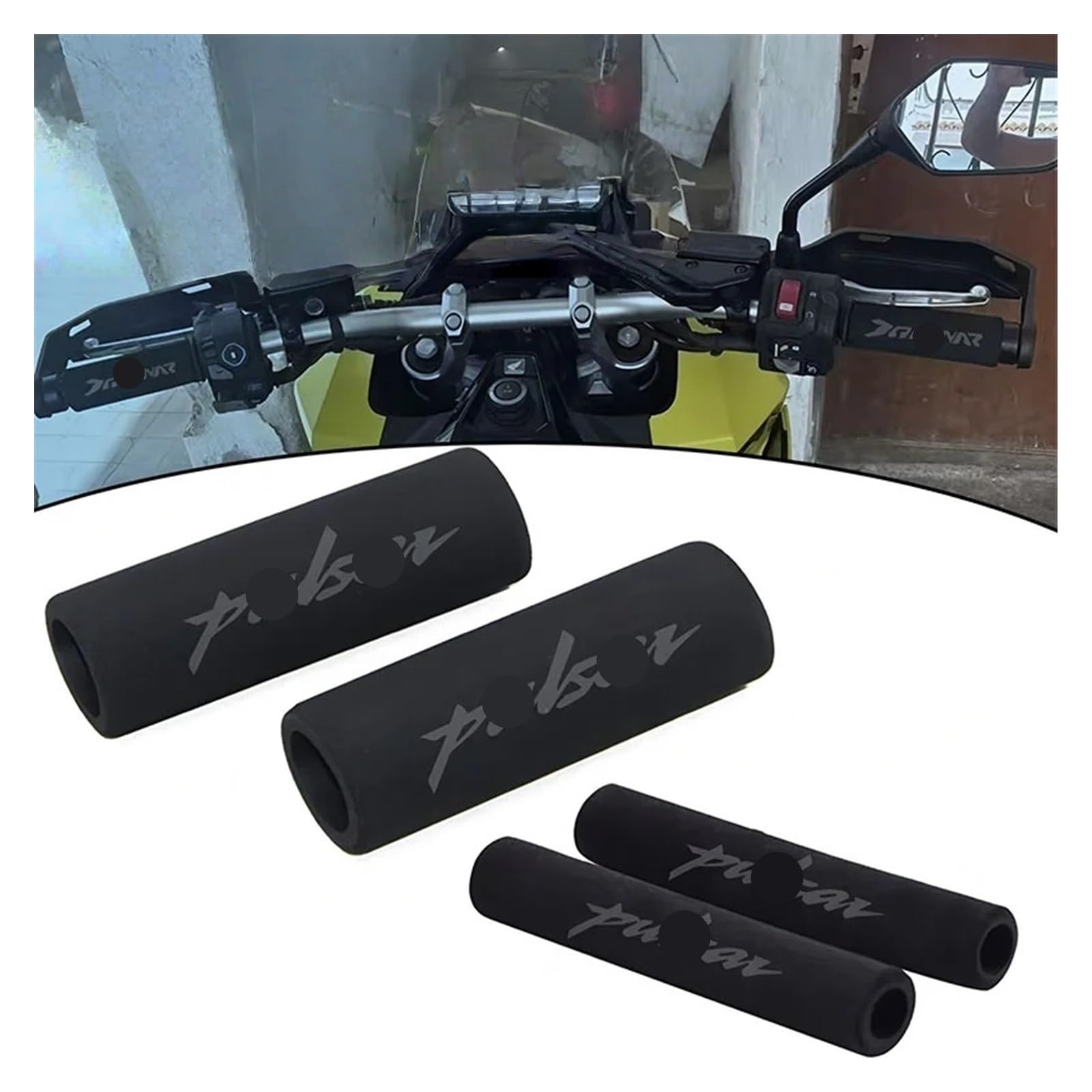 Empuñaduras Manillar Mano para B&ajaj Pulsar 200 NS/200 RS/200 A Dominar 400 250 para Avenger 220 Cruise 160 Mango Bar Espuma Comfort Slip Over