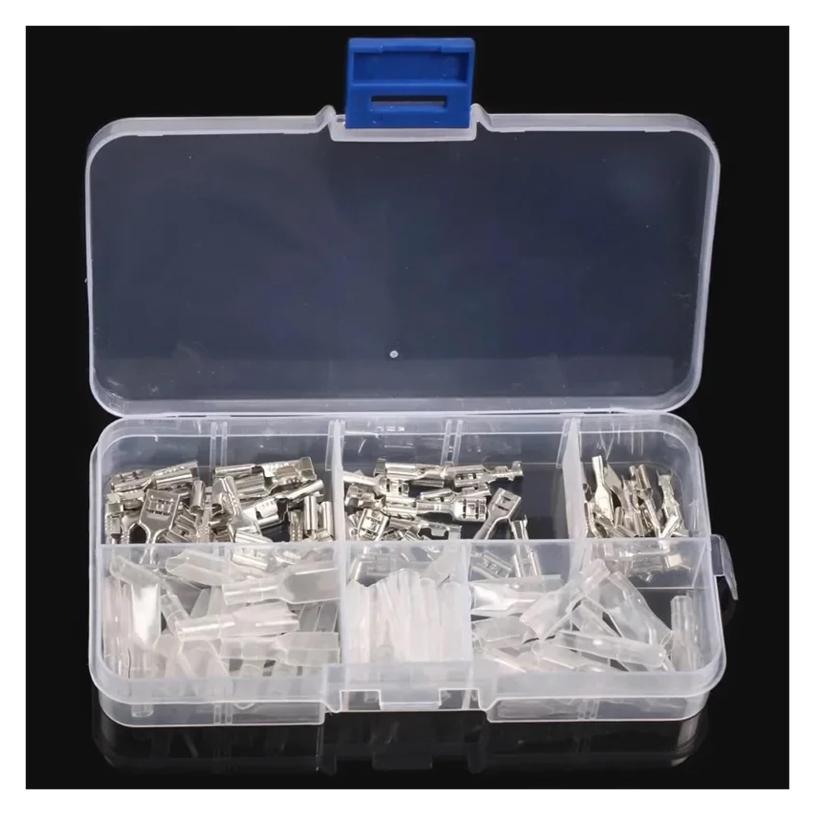 BKGWCSOR 120PCS Box Insulated Male Female Wire Connector 2.8/4.8/6.3mm Electrical Crimp Terminals Termin Spade Connectors Assorted Kit