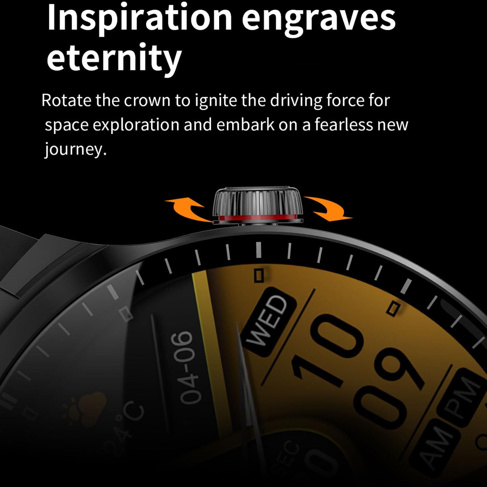 Smart Watch with Bluetooth Earbuds, 1.85-Inch Round HD Screen, Military Style, IP67 Waterproof, 100+ Sports Modes, Heart Rate Monitor, Sleep Tracker, Music Control