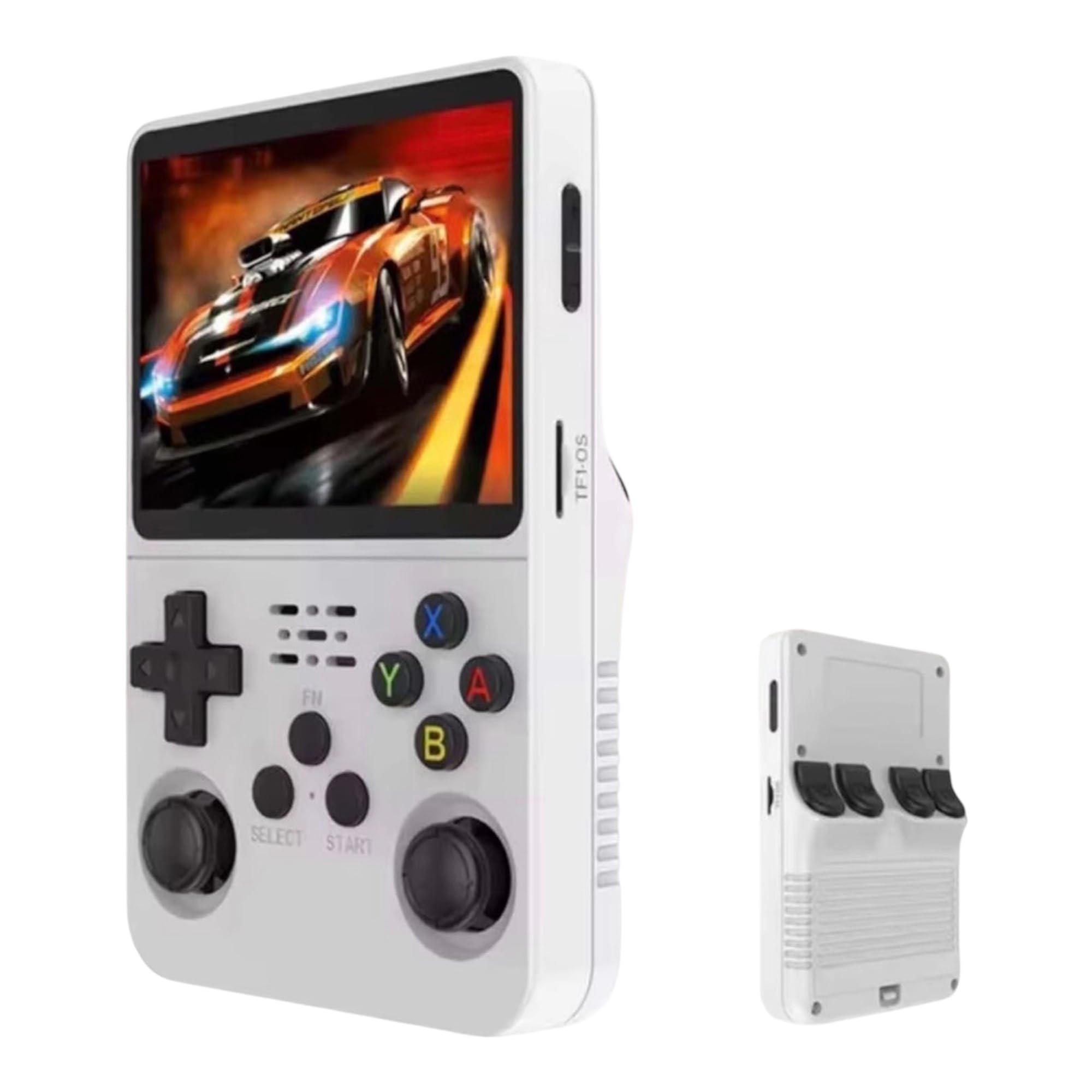 2026 Upgrade 128GB R36S Retro Handheld Game Console, Linux System Portable Game Player with 3.5 Inch IPS Screen, Open Source Pocket Video Game Console (White, 128, GB)