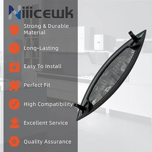 Miniatura 6 de 8559751 - Manija negra para puerta de secadora compatible con secadora de ropa Whirlpool Kenmore - Sustituye a 1063630 8519332