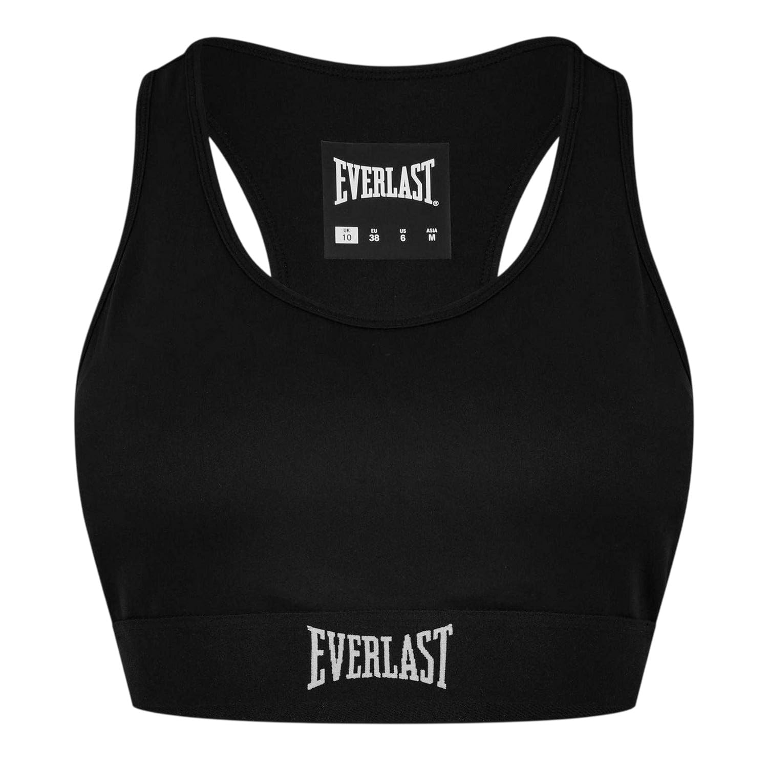 Everlast Women's Black Racerback Bra in Size 16, Sports Direct