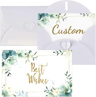 Custom 4x6 Inch Personalized Thank You Cards with Envelopes,Custom Greeting Cards with Business Logo Text Photo,DIY Color Greeting Cards for All/Style, Wedding Thank You Cards with Envelopes (Love-A)