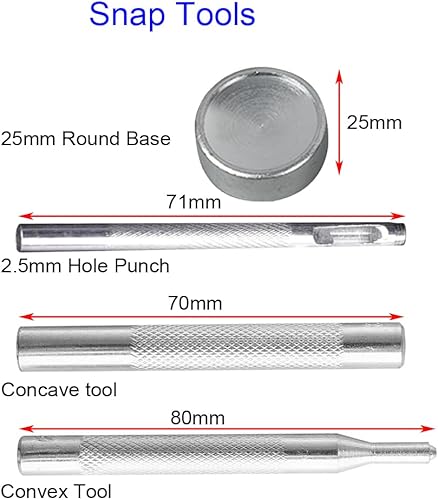 Miniatura 8 de Cierre de presión de acero inoxidable 633# de 0.492 in para bolsa, abrigos, ropa marina, chaquetas, jeans, braccelets, plata (60 juegos sin