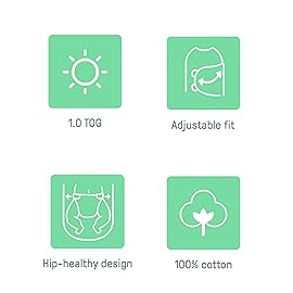 SwaddleMe by Ingenuity Original Swaddle, 100% Cotton, Improves Sleep & Calms Startle Reflex, 0-3 Months, 1.0 TOG, 2-Pack, Baby Swaddle Blanket - Tropical Dino