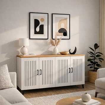 bangu Kahve Köşesi Dolabı Çok Amaçlı Dolap (Derinlik 47 cm) Raflı Mutfak Dolabı BKDM006 (ÜST ATLANTİK, 140 CM)
