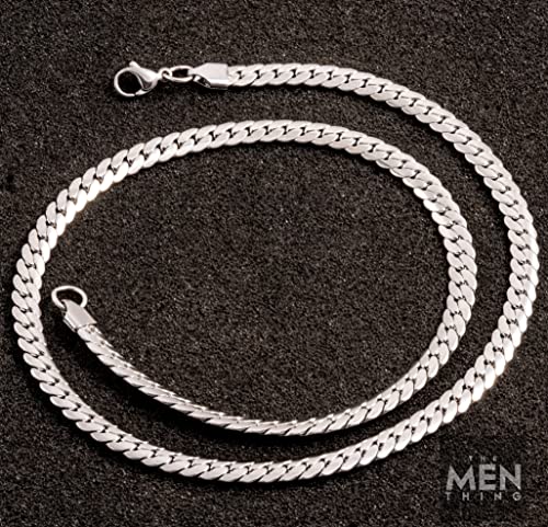 Image of THE MEN THING Chain for Men, Luxury Pure Titanium Steel Chain | Silver Stainless Steel Chain | Necklace Jewellery for Men & Boys