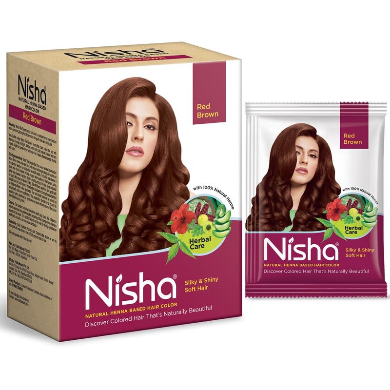 Nisha Natural Henna Powder Tinte Rojo Marrón 2 x 90g miniatura 2