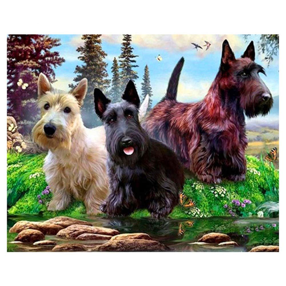 N / A 5D "zrób to sam" malarstwo diamentowe dla dorosłych, kompletny zestaw Black Dog 80 x 160 cm, diamentowy obraz, kryształ, stras, haft krzyżykowy, zestaw do haftu, duży diament, sztuka rzemiosło, dekoracja ścienna