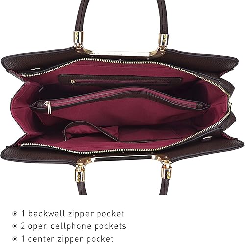 Miniatura 5 de Bolso de mano para mujer con asa superior, bolso de hombro, bolso tipo tote, cartera con billetera a juego