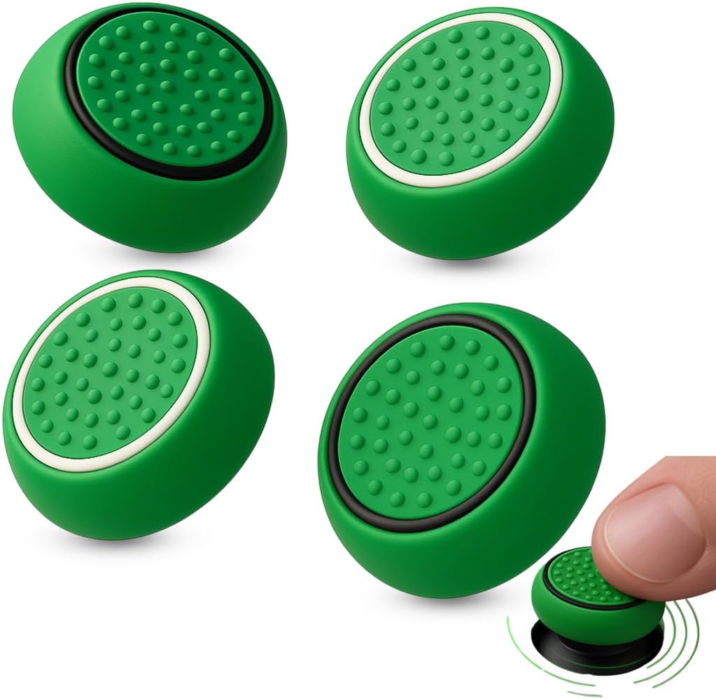 MatoSan 4 Thumbstick Grip Caps – Universal Silicone Controller Covers – Enhanced Grip, Precision & Protection Joystick Accessories for All Modern Game Controllers