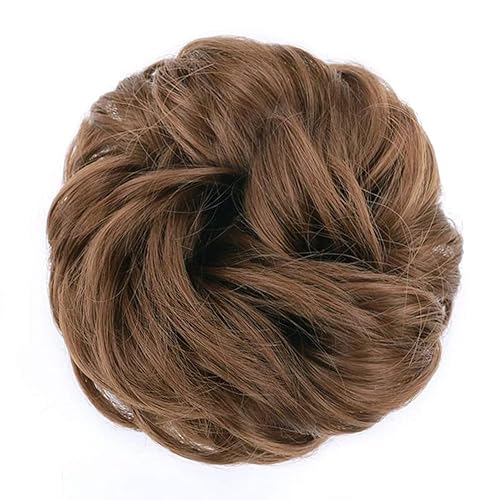 Miniatura 1 de 1 extensión de pelo desordenado con coletero rizado, ondulado, desordenado, sintético para mujeres, postizo en forma de dona ondulado sintético
