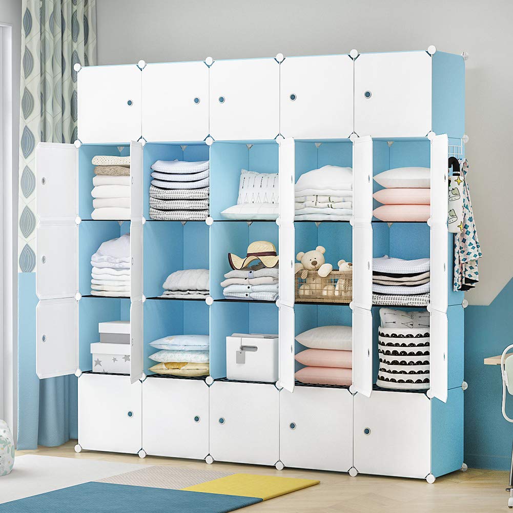 YOZO Cube Storage Organzier Portable Closet Wardrobe Bedroom Dresser (71x14x71 inches) Portable Clos