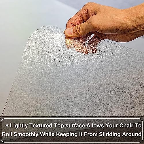 100Pointone Chair Mat For Hard Floors Clear, 48'' X 36'' Transparent Office Mats For Hardwood Floor, Plastic Desk Floor Mat Protector Wood Tile Floor For Office & Home - Rectangle #TOP4