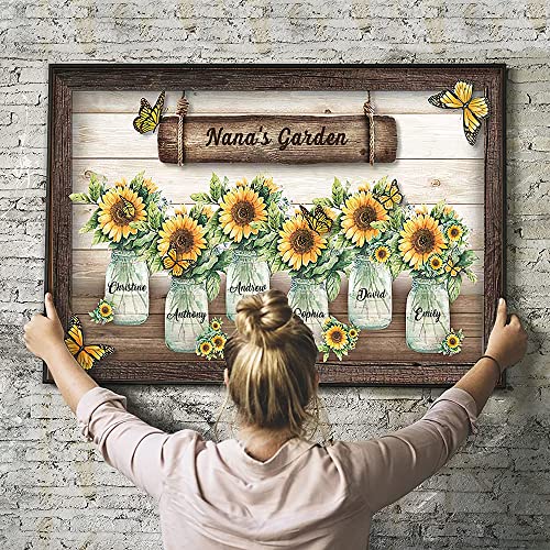 Personalized-Grandma-Gift-Wall-Art-Print-with-Kids-Names-Grandmas-Garden-Sunflower-Canvas-Poster-Grandmother-Nana-Mimi-Gigi-Gift-For-Mothers-Day-Grandparents-Day-Family-Home-Decoration Personalized Grandma Gift Wall Art Print with Kids Names Grandmas Garden Sunflower Canvas Poster Grandmother Nana Mimi Gigi Gift For Mothers Day Grandparents Day Family Home Decoration