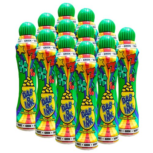 Dab-O-Ink One Dozen 4oz Green Bingo Dauber