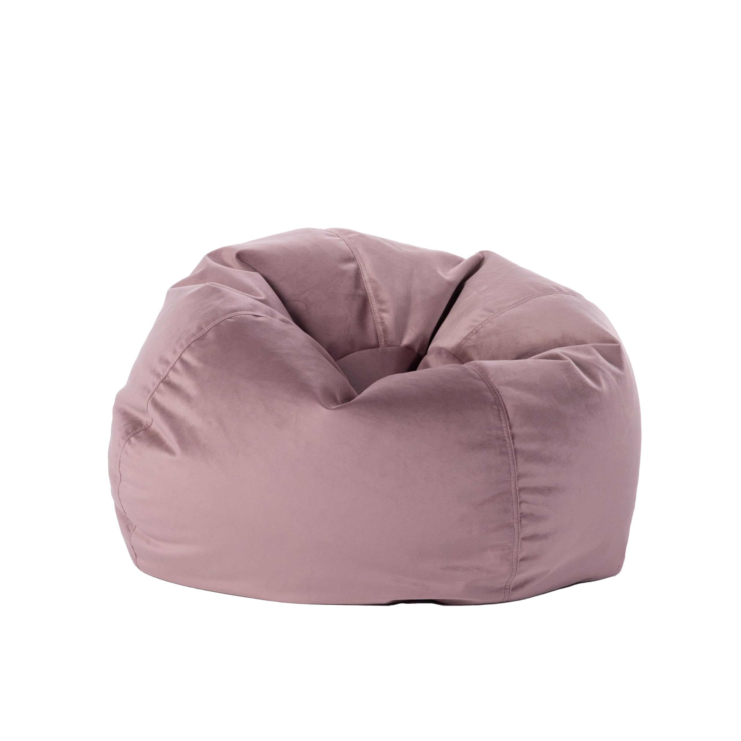 FDP 30" Soft Velvety Bean Bag Chair, Furniture for Kids and Teens, Perfect for Reading, Playing Video Games or Relaxing - Mauve
