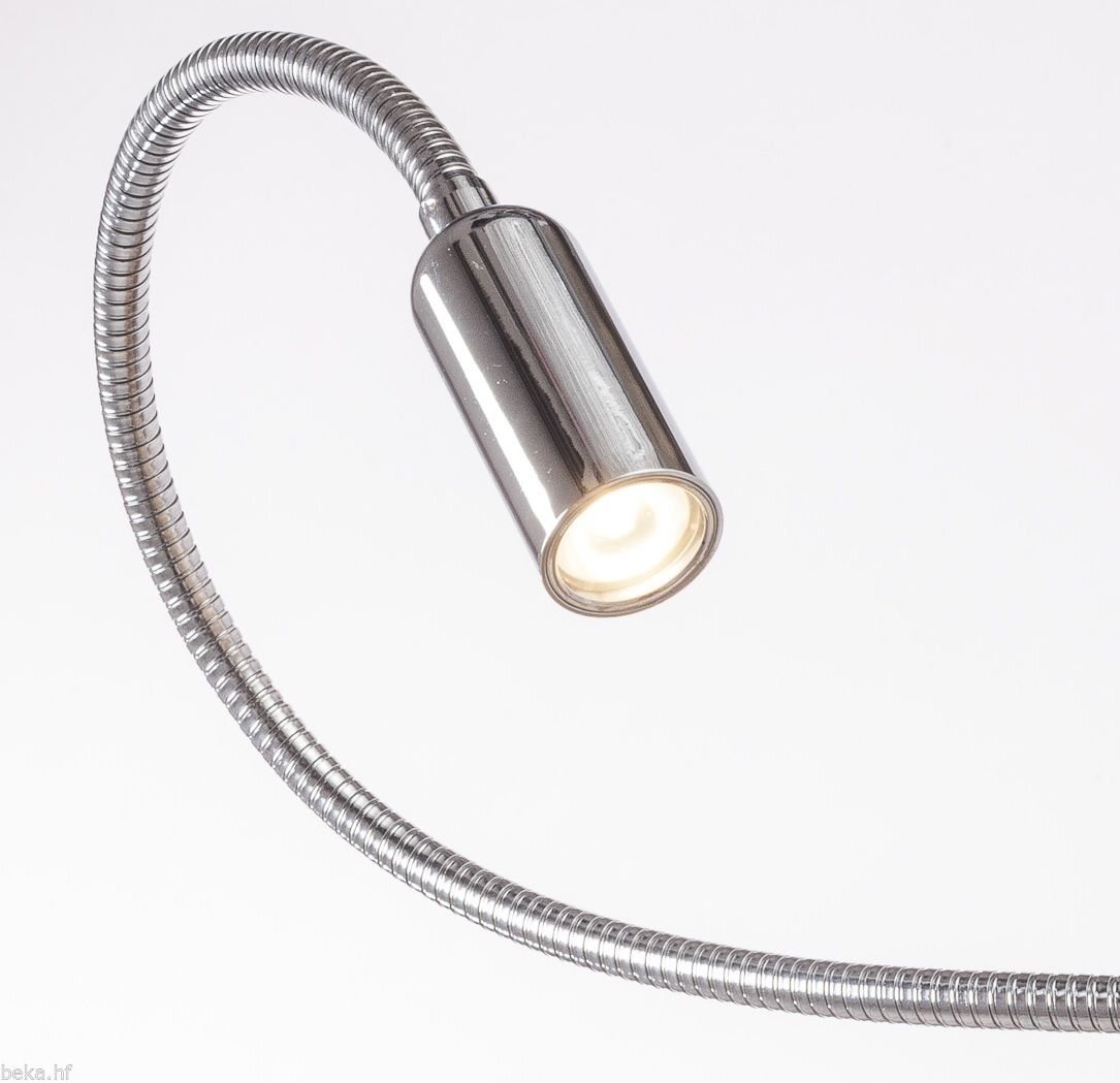 kalb Material für Möbel 3W LED Bettleuchte dimmbar Leseleuchte Nachttischlampe Bettlampe Leselampe, Auswahl:1er Set chrom