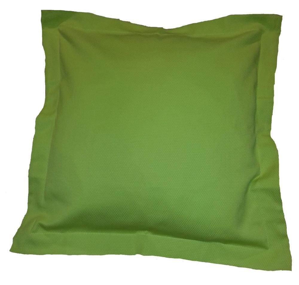 Lasa Pure 042 - Piquet decorative sham, 60x50 cm, with 5 cm flap, green color