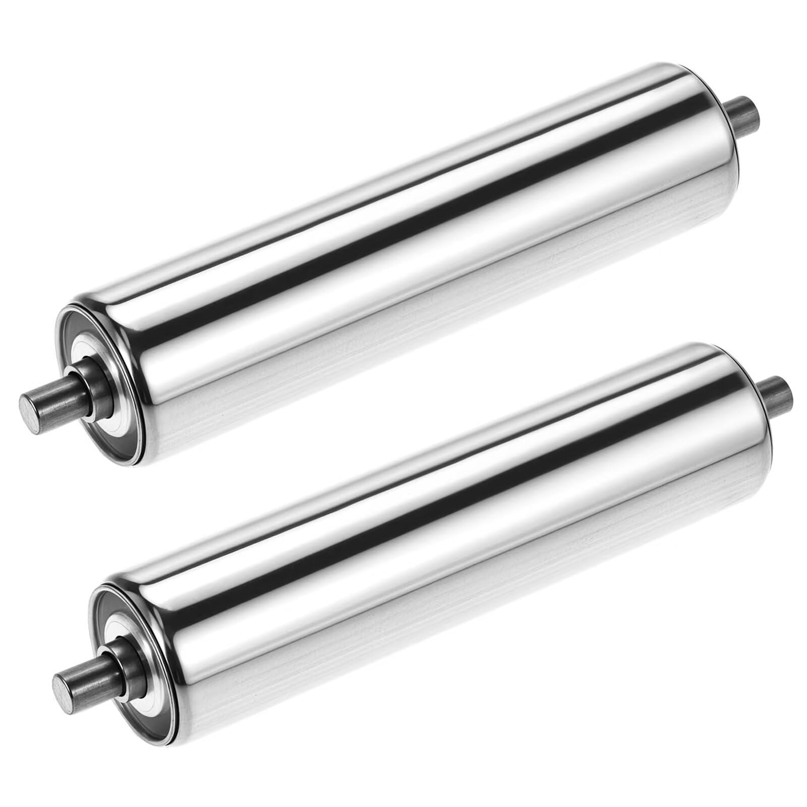 Rullo in acciaio inox, 6,1 x 89,9 cm, ricambio in metallo antiruggine per lavorazione del legno, seghe da tavolo, supporto per cuscinetti a sfera scorrevoli, confezione da 2