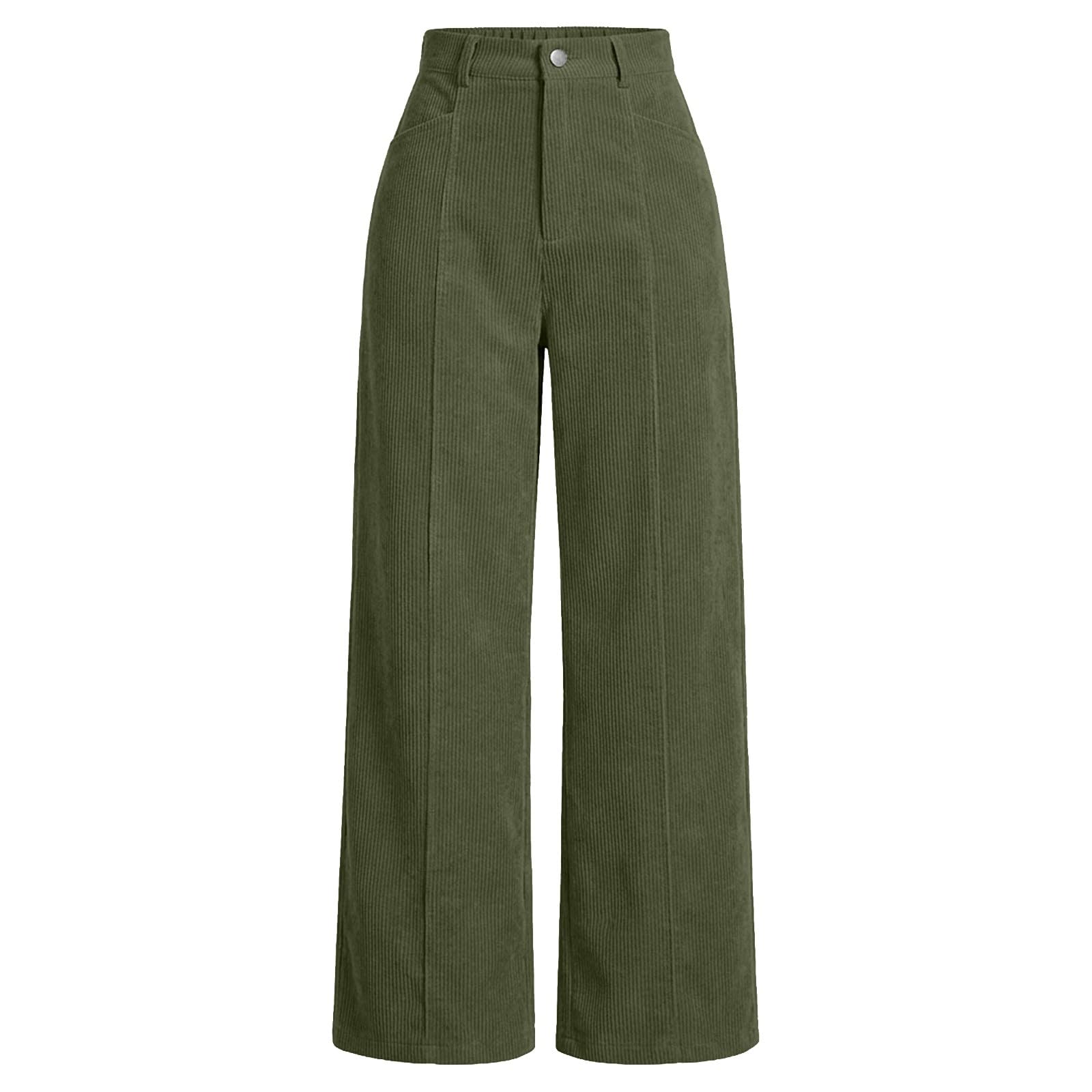 Weit geschnittene, hochtaillierte Hose im Retro-Stil, gerades Bein, Leinenmischung, moderner Freizeit-Schnitt