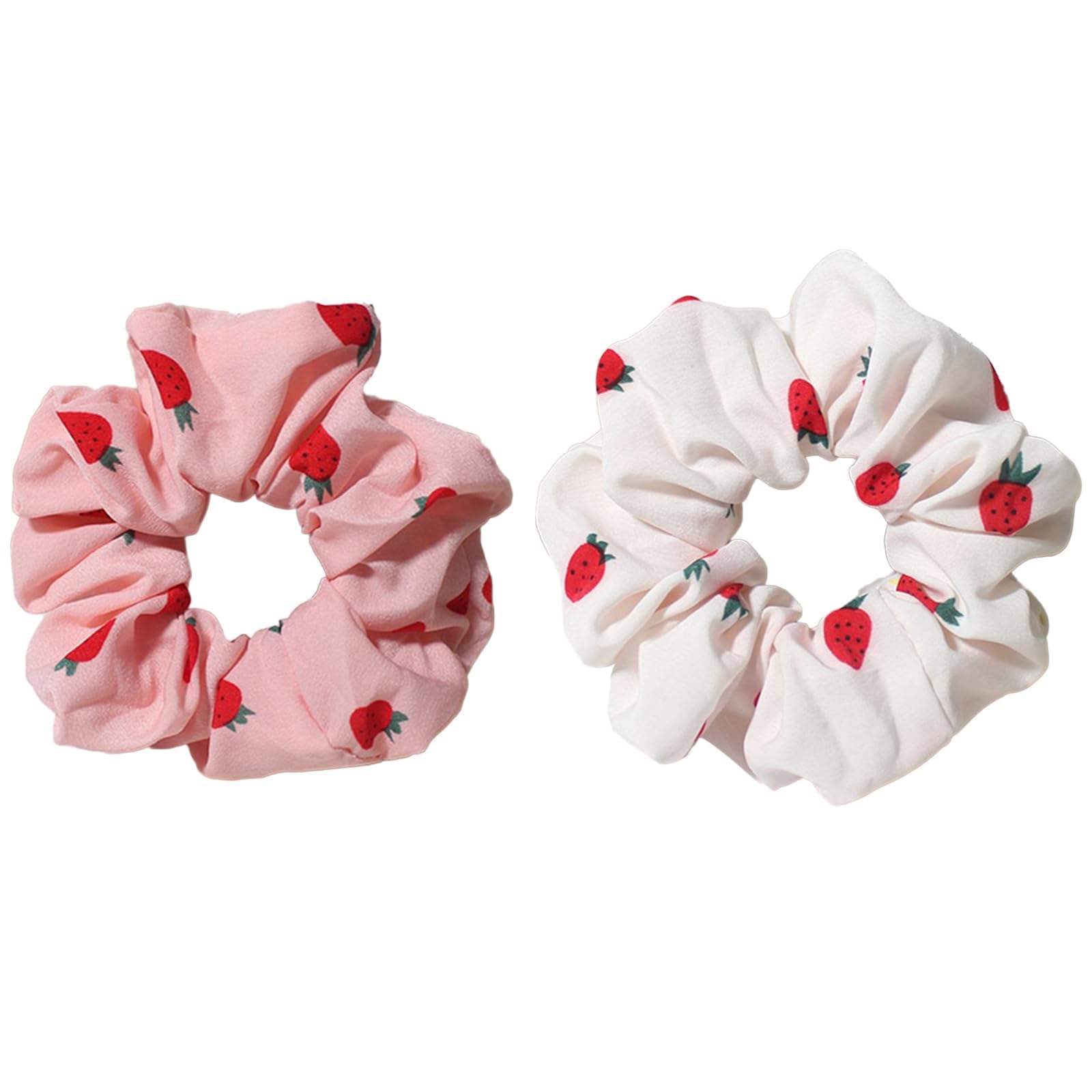 2pcs Pink Satin Scrunchie with Taupe Flower Hair Clip Deluxe Scrunchie Satin - Hair Accessories - Pink – AfricanFabs main image 2