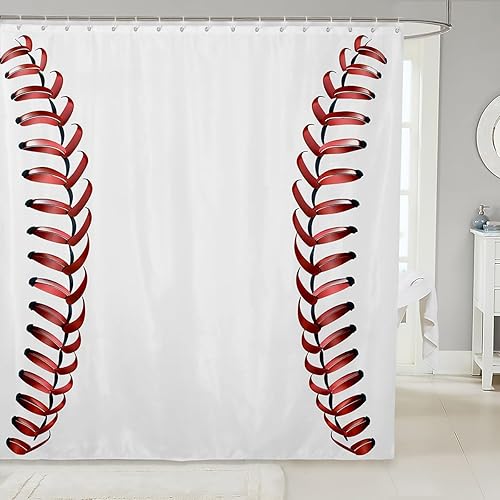 Miniatura 42 de Cortina de baño de juego de baloncesto, juego de cortina de ducha para niños y hombres, cortina de ducha impermeable para actividades