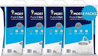 Morton Salt 4-Pack Water Softener Salt Crystals 40lb Bags - Natural High-Purity for Softer Skin, Less Buildup, Spot-Free Cleaning (160lb Total)