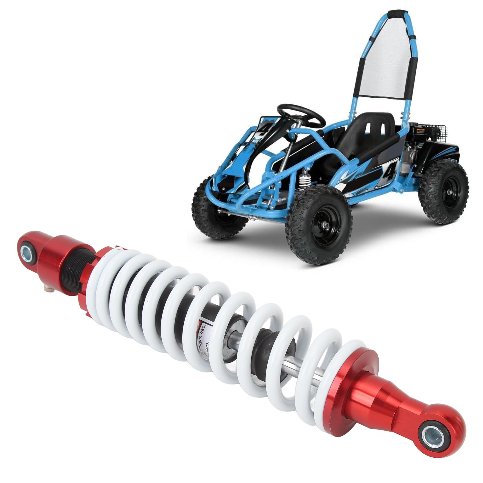 Motorrad-StoßDämpfer, Verstellbarer Aufhängung Dämpfer mit CNC-Aluminium Legierung, 360mm Loch-Mittel Abstand für Dirt Pit-Bike-ATV-Roller, Hochleistungs-Feder