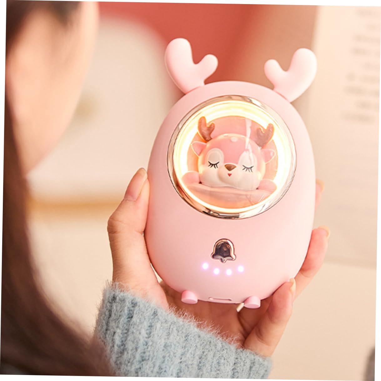 VICASKY Scaldamani USB Ricaricabile a Forma di Cartone Animato Mini Scaldamani Portatile Funzione Power Bank Riscaldamento Rapido per Donne e Regali Invernali