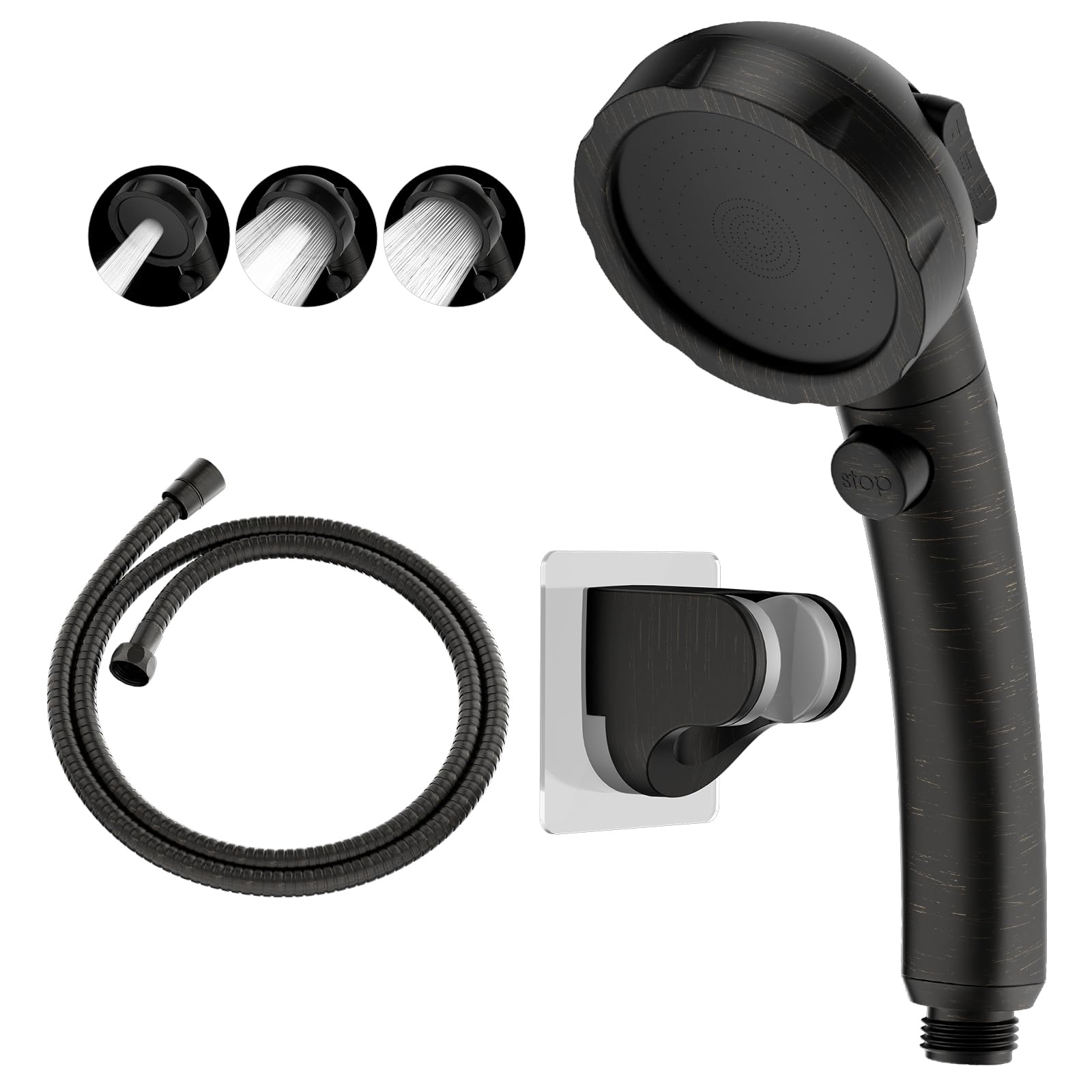 Faucet Valve KAIYING High Pressure Handheld Shower Head With ON/OFF ...