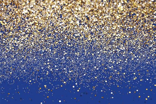 SJOLOON Blue Glitter Backdrop Royal Photo Backdrop for Birthday Party Decoration Graduation Studio Props 12558 (15x10FT)