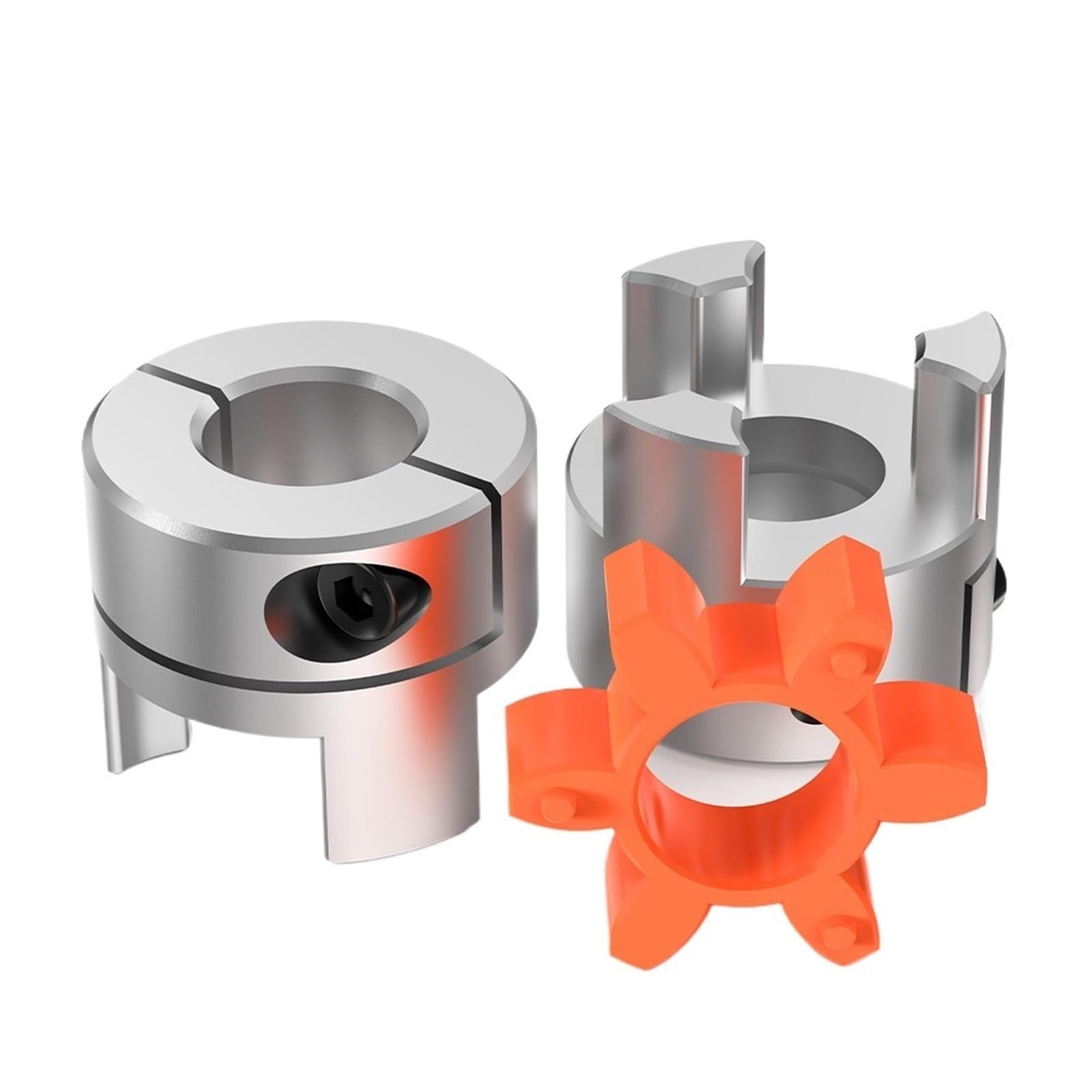 Acoplador de 3 mordazas D40L50 de aluminio flexible, acoplamiento elástico, conector de codificador de motor de 8/9/10/11/12/14/16/18/20/22 mm(18x18)