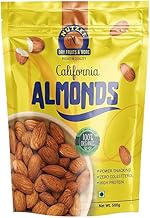 NUTZEE Natural California Almonds- 500gm | Crunchy & Nutritious | High in Fibre & Plant-Based Protein | Gluten-Free Healthy Snack | Healthy Snack Ideal for Fitness Diet Energy Support