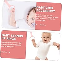 Vista 3 de Kisangel 4 piezas de anillo de tirar de la cama Artículos Pp Anillo de tracción rosa Anillo de soporte de seguridad Anillo de tracción vertical