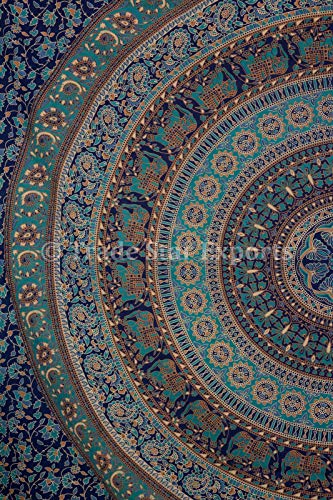 Indian Elephant Tapestry Wall Hanging, Bohemian Mandala Bedding Double, Hippie Dorm Room Decorations, Boho Decor, Cotton… – Bild 6