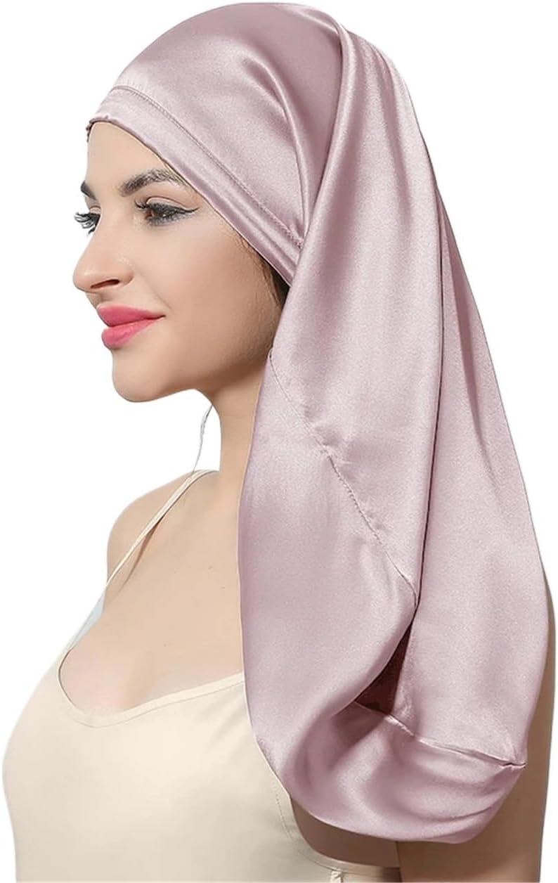 マルベリーシルク ダブルレイヤー スリープキャップ 女性用 ヘアケアと睡眠用