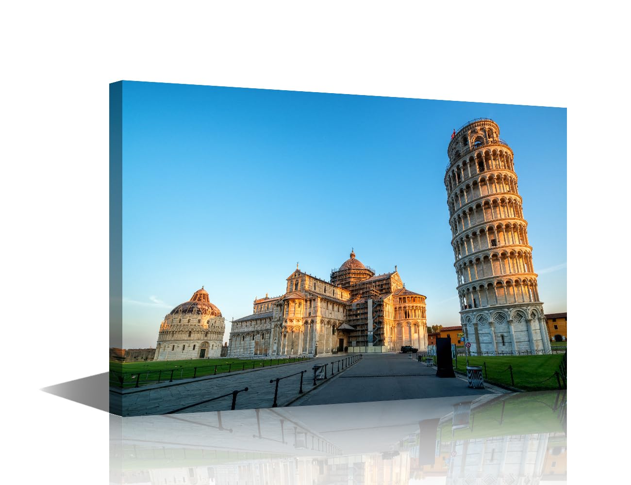 Modern Wall Art 1 Panel Leaning Tower of Pisa in Pisa - Italy Pictures Print on Canvas for Living Room Bedroom Wall Decoration, Landscape Posters and Prints Ready to Hang, 18"Wx12"H