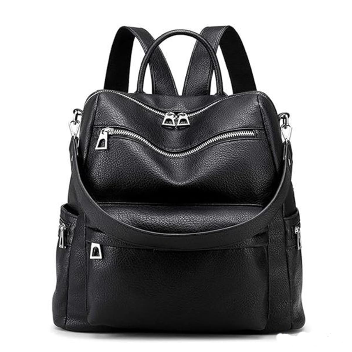 PU Leather Backpack for Women Elegant Stylish Fashion Shoulder Bag Lightweight Daily Use Travel College Backpack-image-13